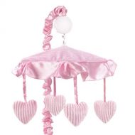 Sweet Jojo Designs Musical Baby Crib Mobile - Pink Chenille and Satin