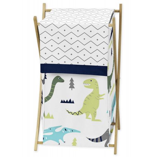  Sweet Jojo Designs Baby Children Kids Clothes Laundry Hamper for Blue and Green Modern Dinosaur Bedding Set