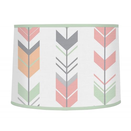  Sweet Jojo Designs Grey, Coral and Mint Woodland Arrow Girl Baby Childrens Lamp Shade
