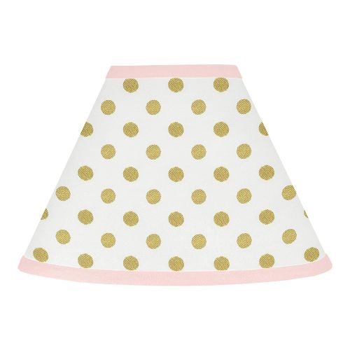  Sweet Jojo Designs Baby Girl Childrens Lamp Shade for Blush Pink White Damask and Gold Polka Dot Amelia Collection