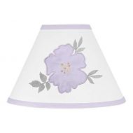 Sweet Jojo Designs Lavender Purple, Grey and White Lamp Shade for Watercolor Floral Collection