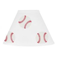 Sweet Jojo Designs Red and White Lamp Shade for Baseball Patch Sports Collection