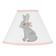 Sweet Jojo Designs Lamp Shade, Gray Bunny Floral Collection, Blush Pink and Grey Woodland Boho