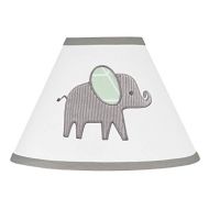 Sweet Jojo Designs Mint, Grey and White Lamp Shade for Watercolor Elephant Safari Collection