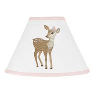 Sweet Jojo Designs Blush Pink and White Lamp Shade for Woodland Deer Floral Collection
