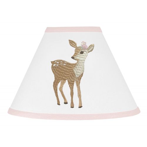  Sweet Jojo Designs Blush Pink and White Lamp Shade for Woodland Deer Floral Collection