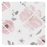 Sweet Jojo Designs Blush Pink, Grey and White Fabric Memory Memo Photo Bulletin Board for Watercolor Floral Collection