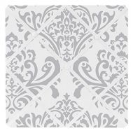 Sweet Jojo Designs Gray and White Damask Fabric Memory/Memo Photo Bulletin Board