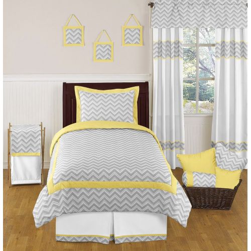  Sweet Jojo Designs Yellow and Gray Chevron Zig Zag Fabric Memory/Memo Photo Bulletin Board