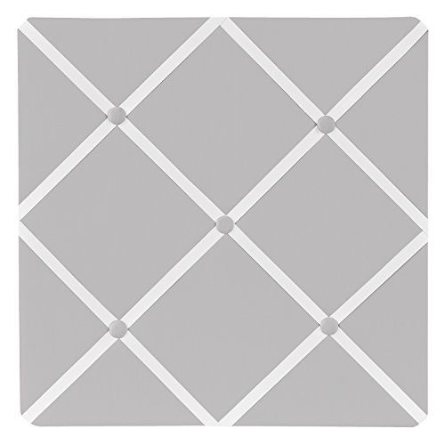  Sweet Jojo Designs Solid Grey Fabric Memory/Memo Photo Bulletin Board