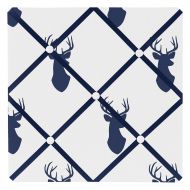 Sweet Jojo Designs Navy Blue White and Gray Woodland Deer Fabric Memory/Memo Photo Bulletin Board