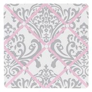 Sweet Jojo Designs Pink, Gray and White Elizabeth Fabric Memory/Memo Photo Bulletin Board