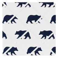 Sweet Jojo Designs Navy Blue and White Fabric Memory/Memo Photo Bulletin Board for Big Bear Collection by