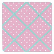Sweet Jojo Designs Pink Polka Dot and Turquoise Skylar Fabric Memory/Memo Photo Bulletin Board