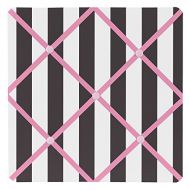 Sweet Jojo Designs Pink, Black and White Stripe Paris Fabric Memory/Memo Photo Bulletin Board