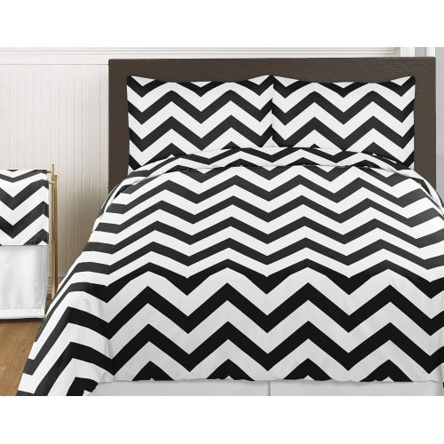  Sweet Jojo Designs Black and White Chevron Zig Zag Fabric Memory/Memo Photo Bulletin Board