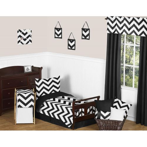  Sweet Jojo Designs Black and White Chevron Zig Zag Fabric Memory/Memo Photo Bulletin Board