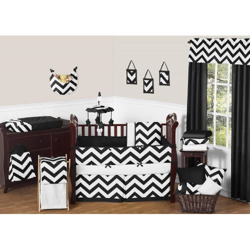  Sweet Jojo Designs Black and White Chevron Zig Zag Fabric Memory/Memo Photo Bulletin Board