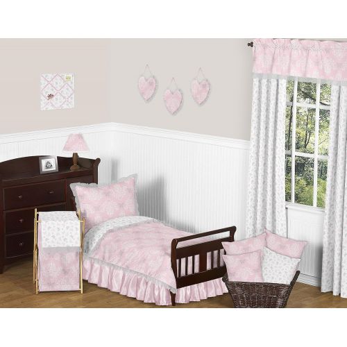  Sweet Jojo Designs Pink, Gray and White Shabby Chic Alexa Damask Butterfly Fabric Memory/Memo Photo Bulletin Board