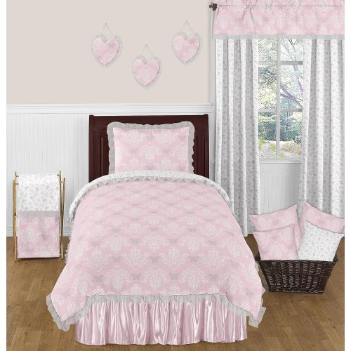  Sweet Jojo Designs Pink, Gray and White Shabby Chic Alexa Damask Butterfly Fabric Memory/Memo Photo Bulletin Board
