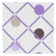 Sweet Jojo Designs Purple and Brown Mod Dots Fabric Memory/Memo Photo Bulletin Board