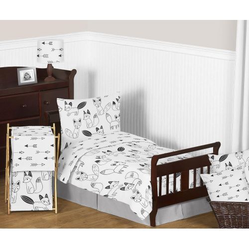  Sweet Jojo Designs Black and White Arrow Playmat Tummy Time Baby and Infant Play Mat for Black and White Fox Collection