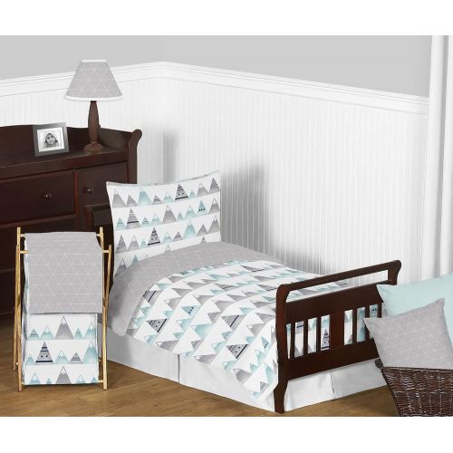  Sweet Jojo Designs Navy Blue, Aqua and Grey Aztec Playmat Tummy Time Baby and Infant Play Mat for Mountains Collection