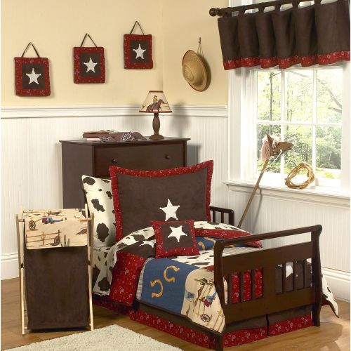  Sweet Jojo Designs Tan and Red Cowboy Playmat Tummy Time Baby and Infant Play Mat for Wild West Collection