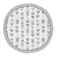 Sweet Jojo Designs Grey and White Woodland Arrow Playmat Tummy Time Baby and Infant Play Mat for Mod Arrow Collection