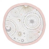 Sweet Jojo Designs Blush Pink, Gold and Grey Star and Moon Playmat Tummy Time Baby and Infant Play Mat for Celestial Collection