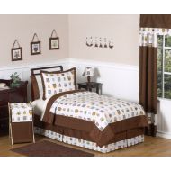 Sweet Jojo Designs Night Owl Childrens Boys Bedding 4 Piece Twin Set