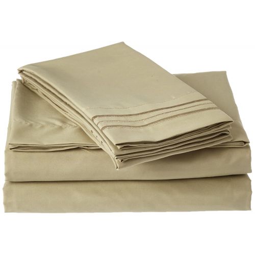  Sweet Sheets Bed Sheet Set - 1800 Double Brushed Microfiber Bedding - 4 Piece (Queen, Olive Green)