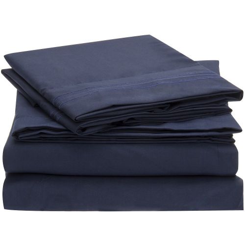  Sweet Sheets Bed Sheet Set - 1800 Double Brushed Microfiber Bedding - 4 Piece (King, Royal Blue)