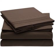 Sweet Sheets Bed Sheet Set - 1800 Double Brushed Microfiber Bedding - 3 Piece (Twin, Brown)