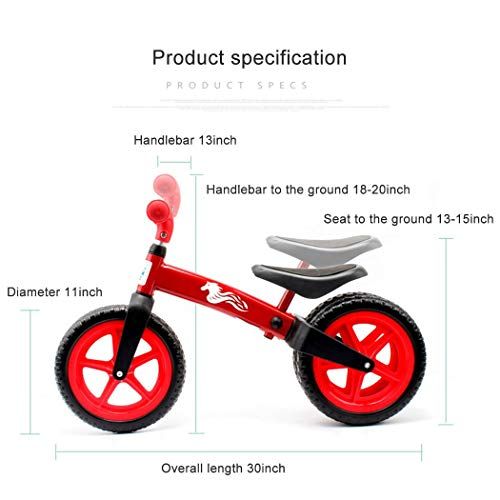  Sweet decorations Adjustable Height Kids Balance Bike, No-Pedal Walking Balance Bicycle for ToddlerKids Age 2-4 Years Old