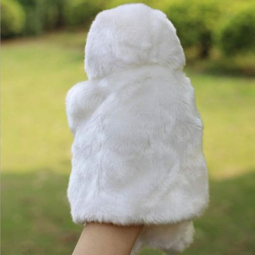  SweetGifts Plush Seal Hand Puppets Stuffed Ocean Animals Toys for Imaginative Pretend Play Stocking Storytelling White