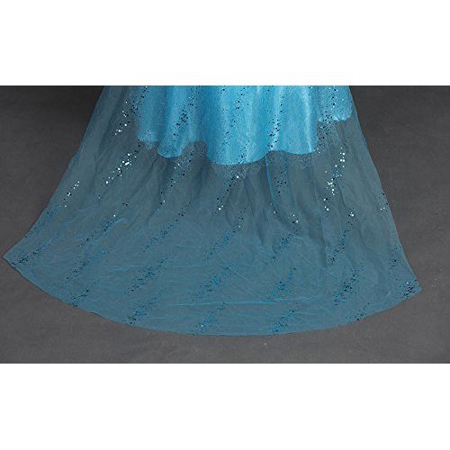  SweetNicole Snow Queen Elsa Princess Party Dress Costume with Accessories