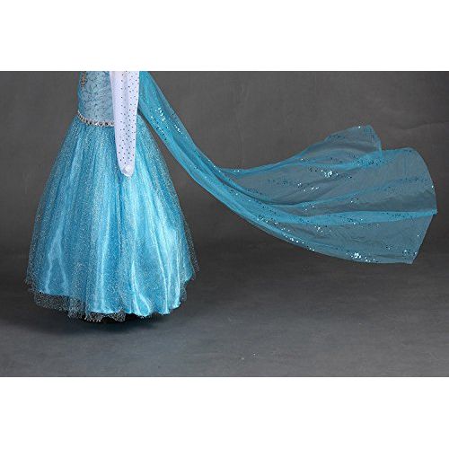  SweetNicole Snow Queen Elsa Princess Party Dress Costume with Accessories