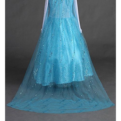  SweetNicole Snow Queen Elsa Princess Party Dress Costume with Accessories