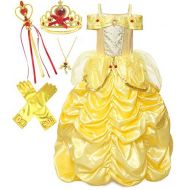 SweetNicole Princess Belle Deluxe Yellow Party Costume Dress Up Set (9-10)