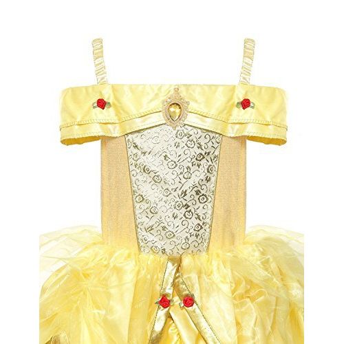  SweetNicole Princess Belle Deluxe Yellow Party Costume Dress Up Set (9-10)