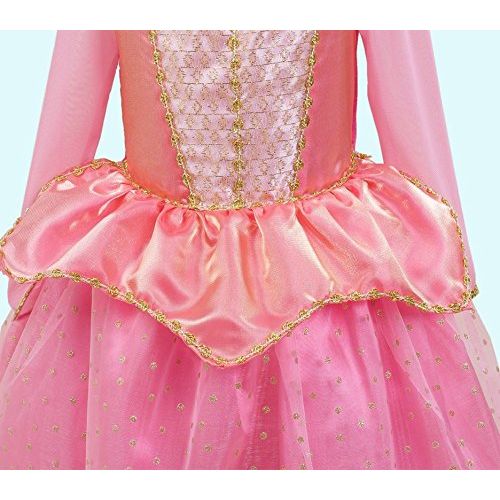  SweetNicole Pink Princess Aurora Party Dress Pretend Costume