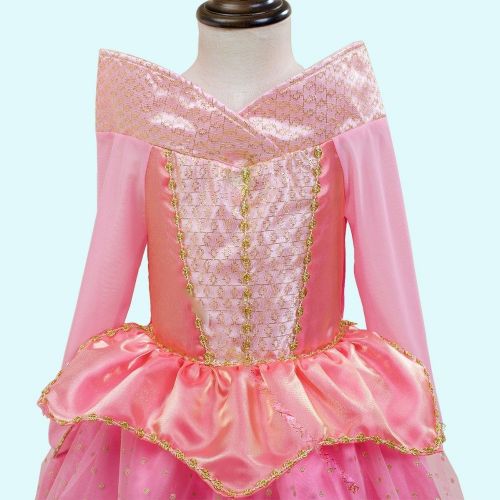  SweetNicole Pink Princess Aurora Party Dress Pretend Costume