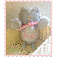 /Etsy Personalized Owl Stuffie - Stuffed animal - Monogram owl - Plush Owl - Personalized Baby Gift - Baby Shower gift - New Baby