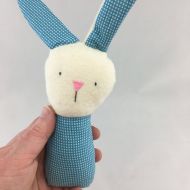 /SweetPeaskidskrafts bunny rattle, handmade baby rattle, rabbit rattle, stuffed rattle, soft baby toy, stuffed bunny, baby bunny, stuffed rabbit, baby gift