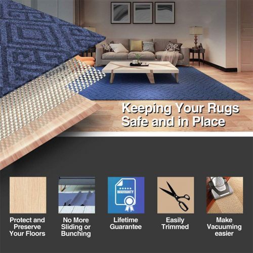  Sweetdecor Area Rug Gripper Pad Non Slip Area Rug Pad 20 59 Extra Thick Pad for Any Hard Surface Floors, Keep Your Rugs Safe and in Place