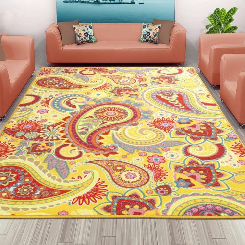  Sweethome sweethome SH3051-3X5 Yellow Area Rug