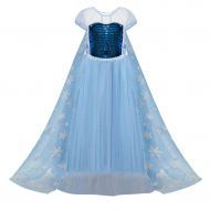Sweetnice Girls Dress Elsa Princess Dress for Baby Girls Snow Queen Costumes Sequin Girls Birthday Pageant Cosplay Ball Gown