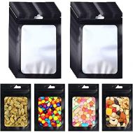 [아마존베스트]Sweetone Pack of 200 Resealable Odour Proof Bags Foil Bags Flat Ziplock Bag for Everyday Life or Party Supplies Matte Black (3 x 4 Inches)