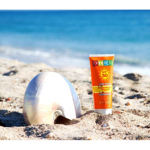  Sweetsation Therapy SunnFun Broad Spectrum UVA+UVB Protection Natural Mineral Sunscreen for Kids/Family SPF30, with Antioxidants, Marshmallow and Chocolate, 20% Zinc, 3.3oz, face and body. No Oxybenzo